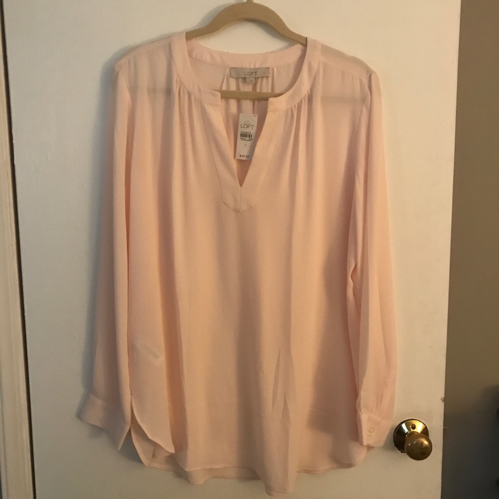 NWT Ann Taylor LOFT Blush colored blouse